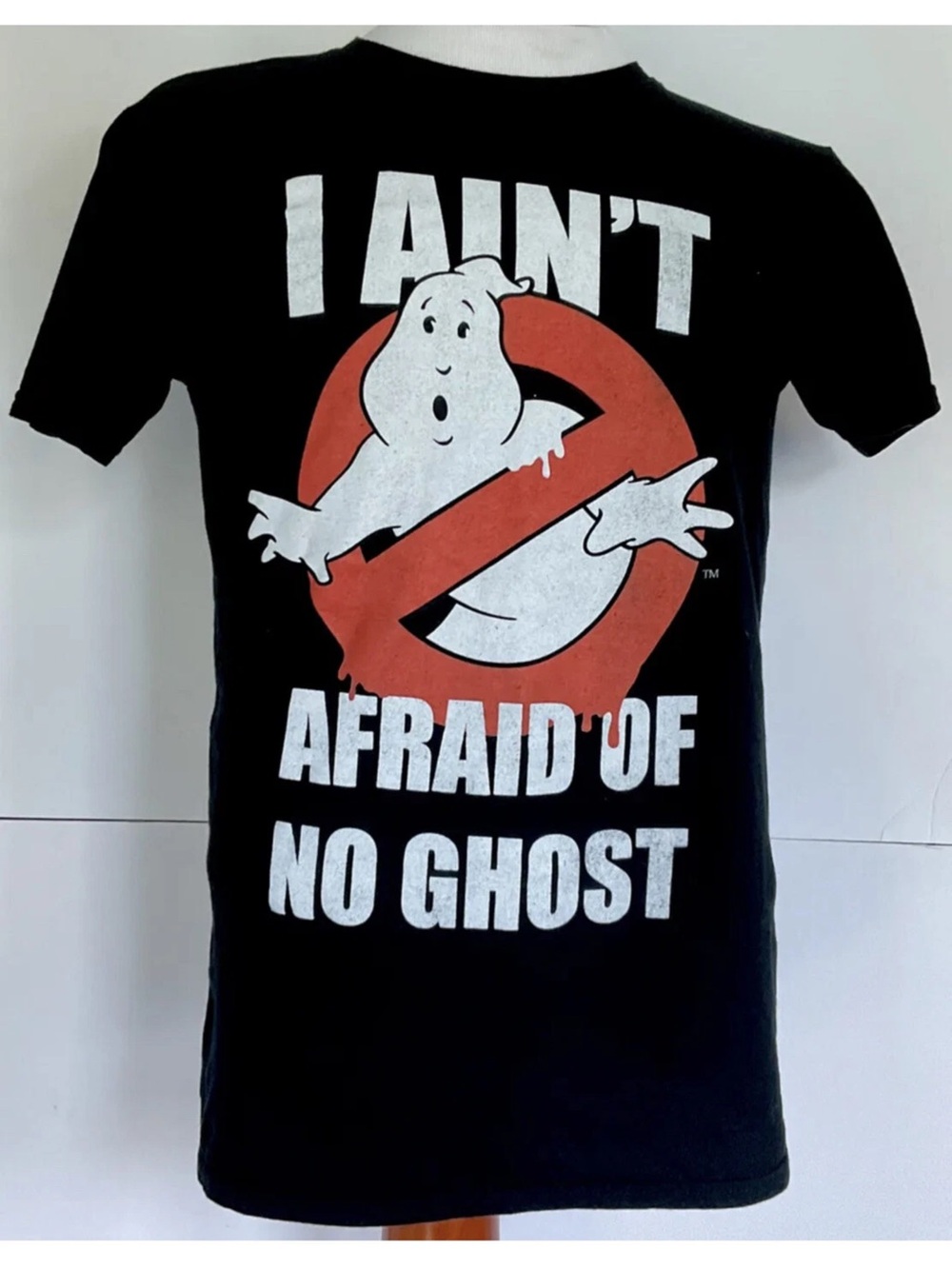 Ghostbusters Men's T-shirt "I ain't afraid of no ghost" Logo Size Medium